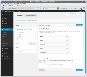 Editing a WordPress Menu