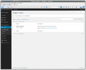 WordPress plugin administration