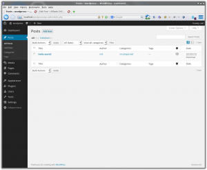 WordPress posts administration