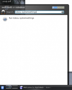 kdesu systemsettings