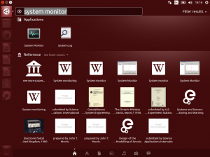 Ubuntu Unity Launcher Search System Monitor
