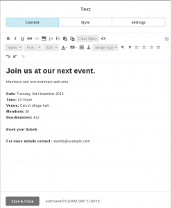 Open MailChimp Campaign Email Address as a new Email