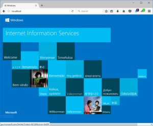 Windows10 install IIS localhost confirmation