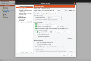 My email mailbox is full: Thunderbird server settings
