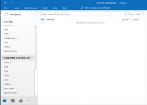 Outlook editing email account settings: information