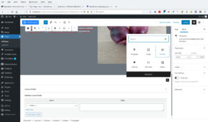 WordPress Gutenberg Adding Full Width Background Stripes: add new column
