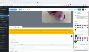 WordPress Gutenberg Adding Full Width Background Stripes: new inner column set background colour