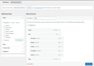WordPress Quick Orientation - menus