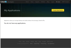 Create LinkedIn API for social media posting - My applications